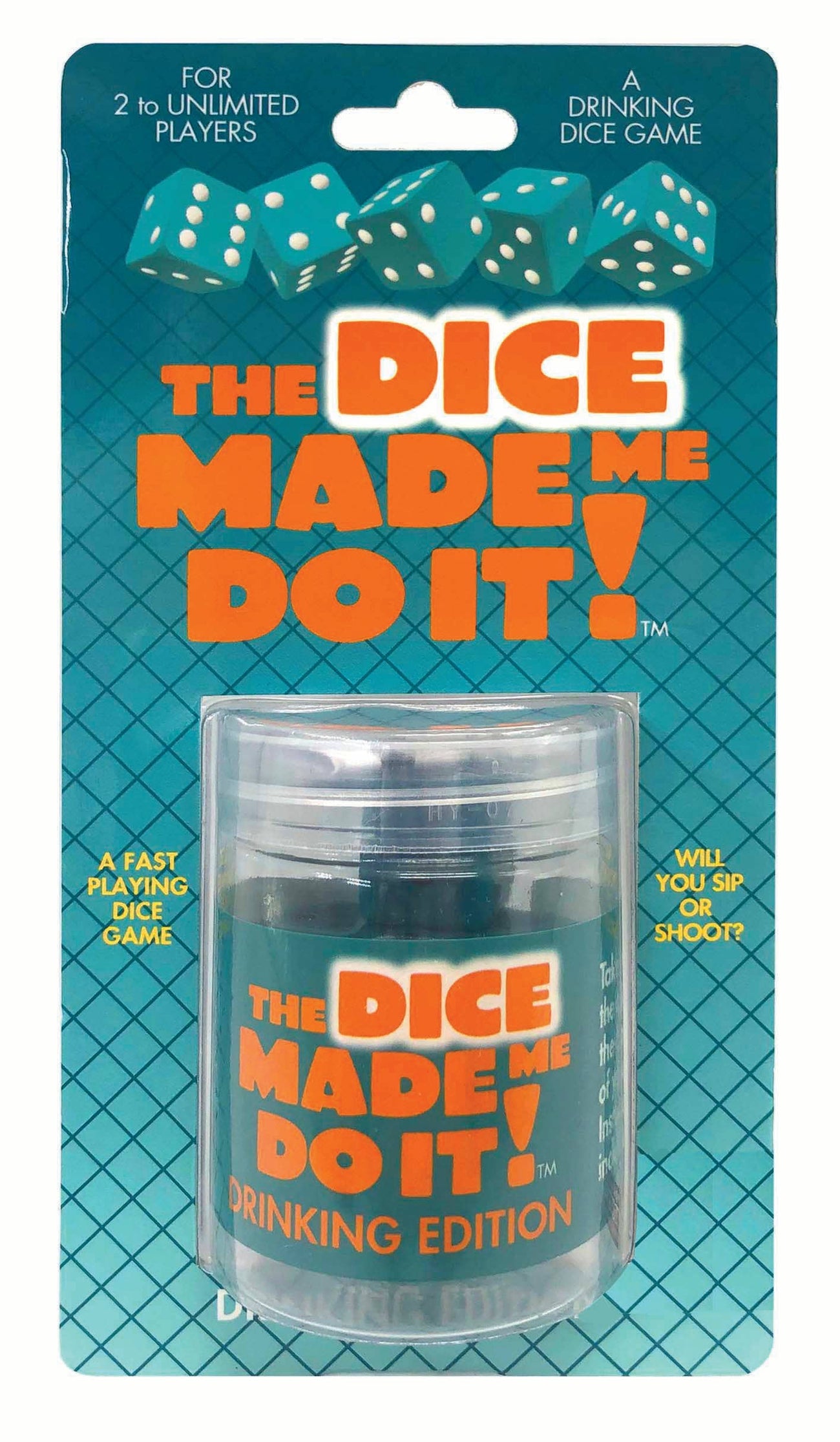 The Dice Made Me Do It! Drinking Dice Game for Adults
